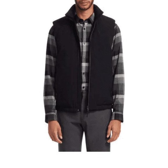 Theory Roy Active Down Fill Black Tuck Away Hood Puffer Vest M Insulated Jacket - Picture 8 of 8